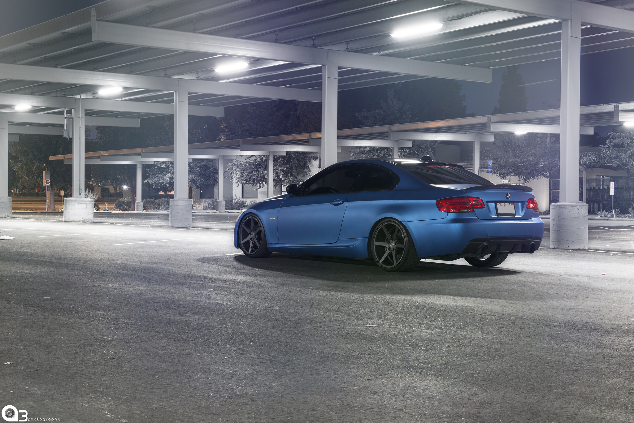 Stance Wheels SС-6 Slate Grey on Matte Blue BMW M3